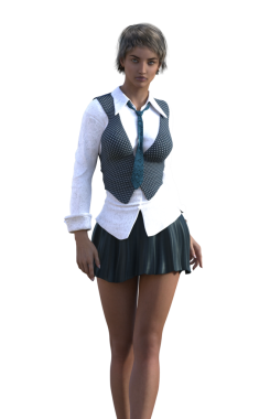 Okul üniformalı öğrenci