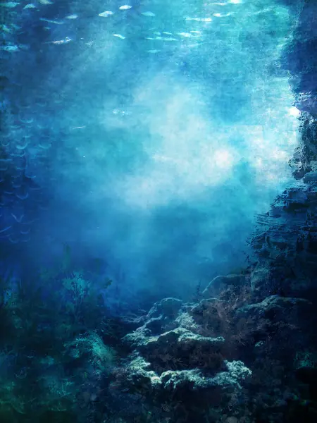 Sualtı mercan kayalığı arka plan