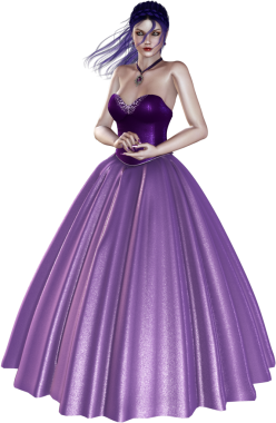 Balo elbisesi içinde zarif bir bayan.