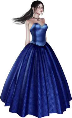 Balo elbisesi içinde zarif bir bayan.