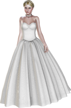 Balo elbisesi içinde zarif bir bayan.