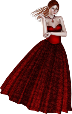 Balo elbisesi içinde zarif bir bayan.