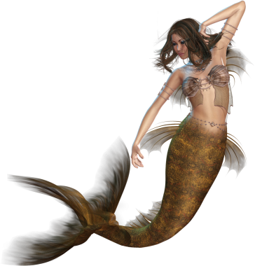 Suda yüzen fantezi denizkızı