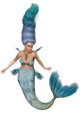 Suda yüzen fantezi denizkızı