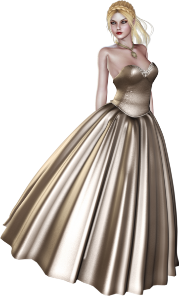 Balo elbisesi içinde zarif bir bayan.