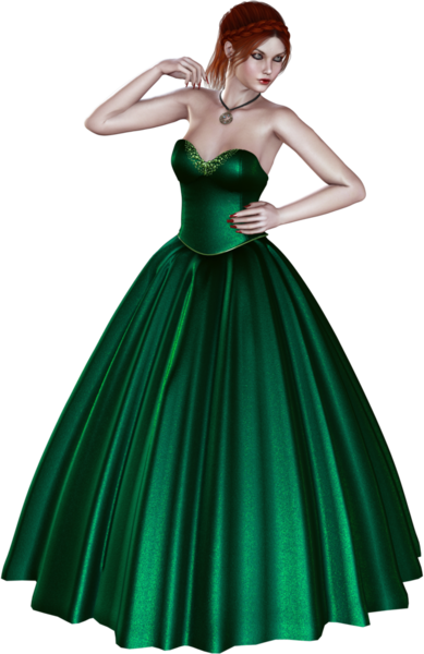 Balo elbisesi içinde zarif bir bayan.