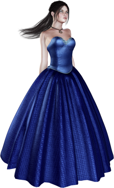 Balo elbisesi içinde zarif bir bayan.