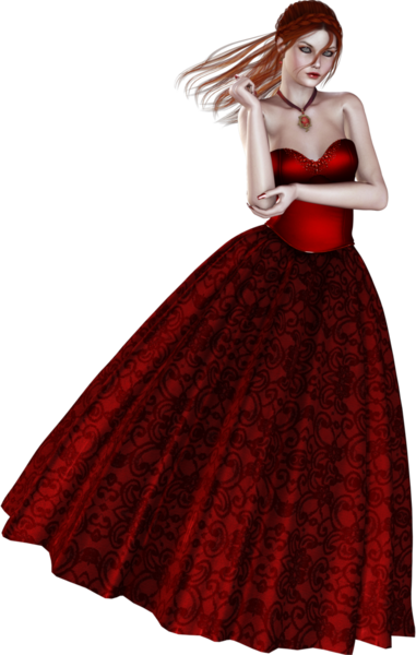 Balo elbisesi içinde zarif bir bayan.