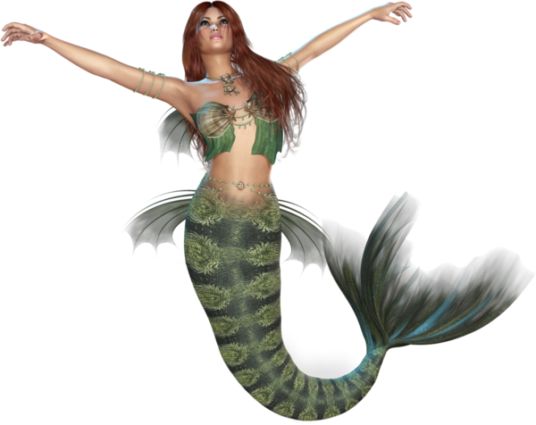 Suda yüzen fantezi denizkızı