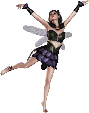 Güzel peri karakteri uçuyor 