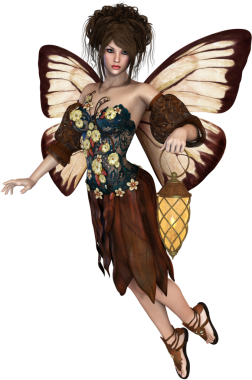 Güzel peri karakteri uçuyor 