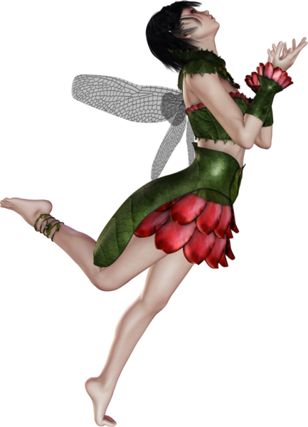 Güzel peri karakteri uçuyor 