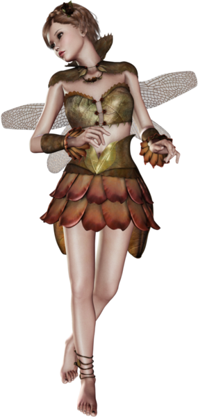 Güzel peri karakteri uçuyor 