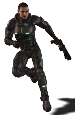 Bilimkurgu zırhlı asker karakteri