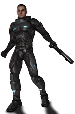 Bilimkurgu zırhlı asker karakteri