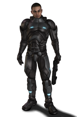 Bilimkurgu zırhlı asker karakteri