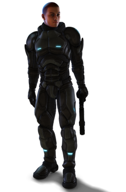 Bilimkurgu zırhlı asker karakteri