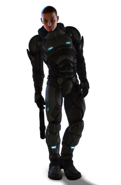 Bilimkurgu zırhlı asker karakteri