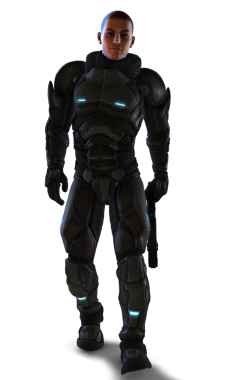 Bilimkurgu zırhlı asker karakteri