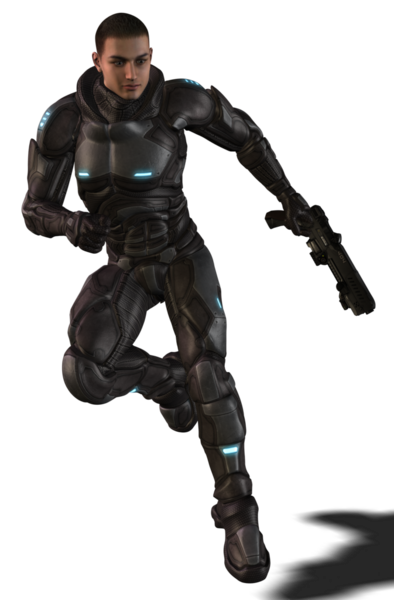 Bilimkurgu zırhlı asker karakteri