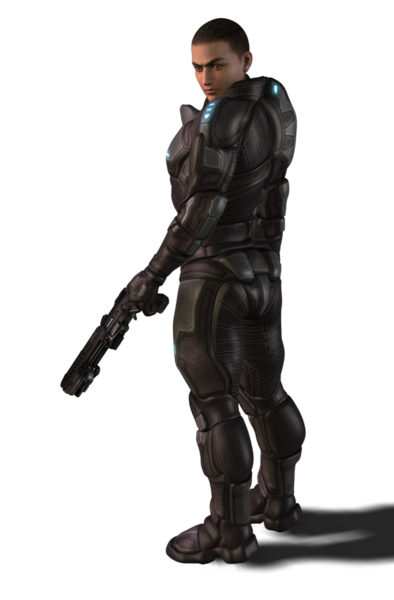 Bilimkurgu zırhlı asker karakteri