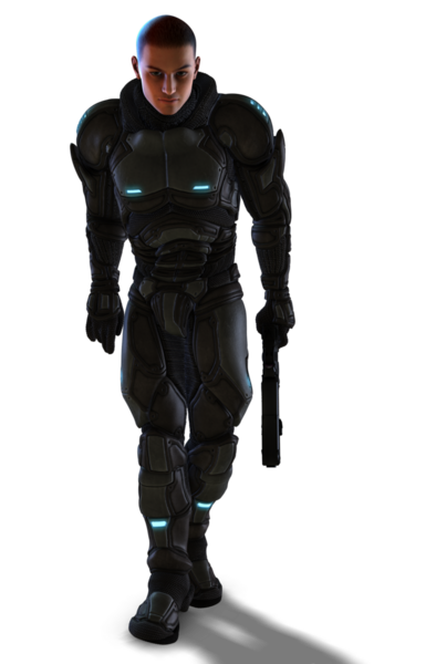 Bilimkurgu zırhlı asker karakteri