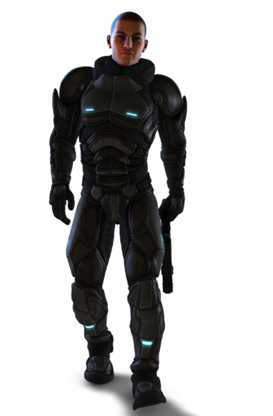 Bilimkurgu zırhlı asker karakteri