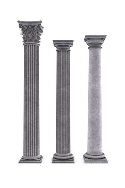 Beyaz sütunlar yapı mimarisi