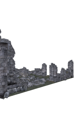 Mahvolmuş duvar yıkım stoku