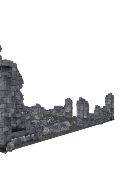 Mahvolmuş duvar yıkım stoku