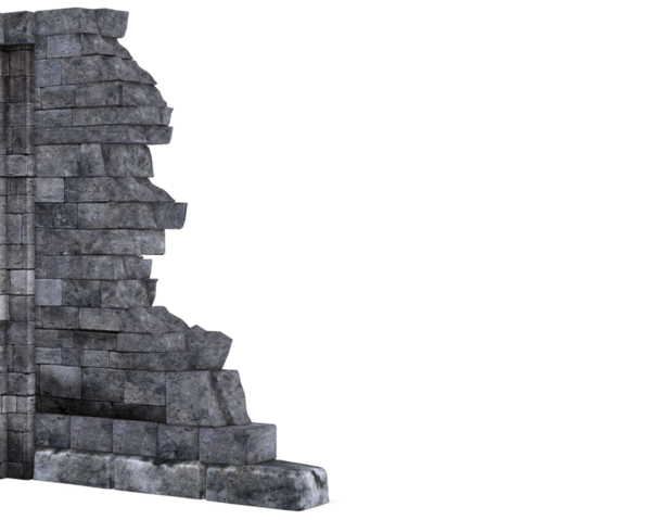 Mahvolmuş duvar yıkım stoku