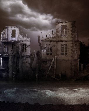 Harabeler önceden yapılmış arkaplan