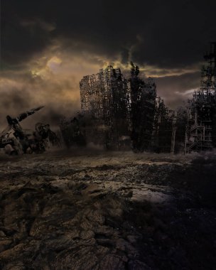 Harabeler önceden yapılmış arkaplan