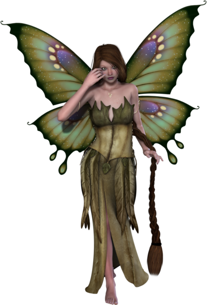 Fantezi kelebek perisi duruyor