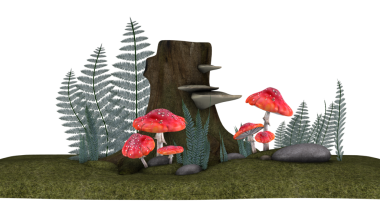 Mantar ve ağaç kökü arkaplanı