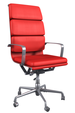 Kırmızı deri masa sandalyesi