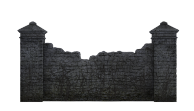 Sarmaşıklı koyu tuğlalı çit