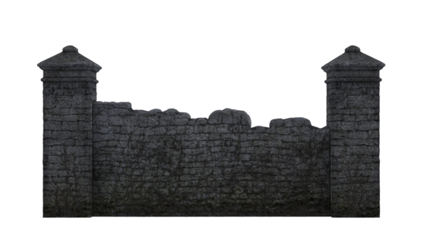 Sarmaşıklı koyu tuğlalı çit