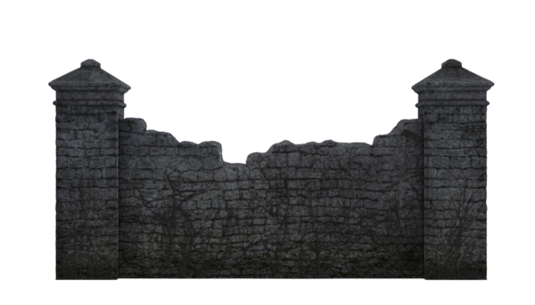 Sarmaşıklı koyu tuğlalı çit