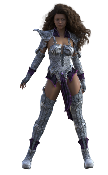 Zırhlı fantezi savaşçısı kadın