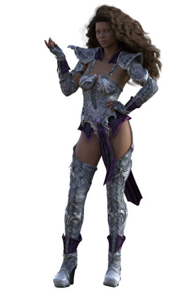 Zırhlı fantezi savaşçısı kadın