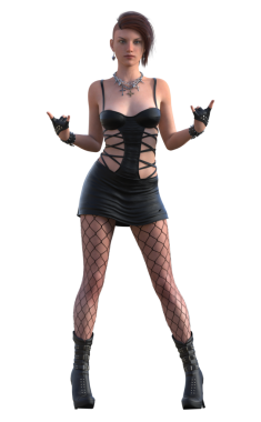 Muhteşem rock yıldızı kız.