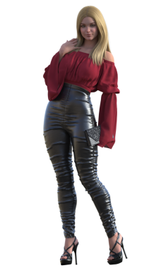 Şık giyimli modern model. 