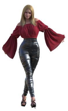 Şık giyimli modern model. 