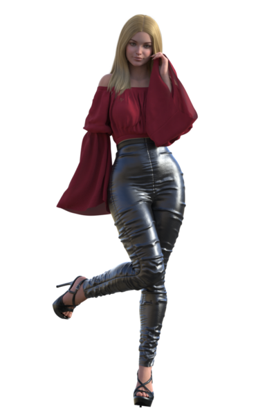 Şık giyimli modern model. 