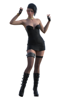 Siyahlı rock yıldızı