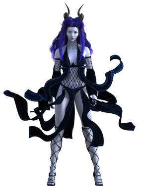 Fantezi sihirli mavi elf 