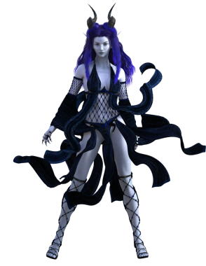 Fantezi sihirli mavi elf 