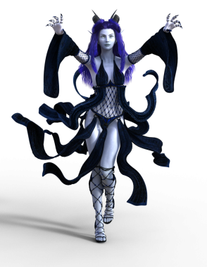 Fantezi sihirli mavi elf 