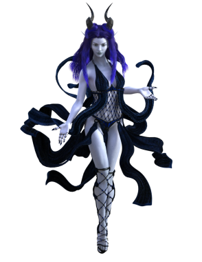 Fantezi sihirli mavi elf 